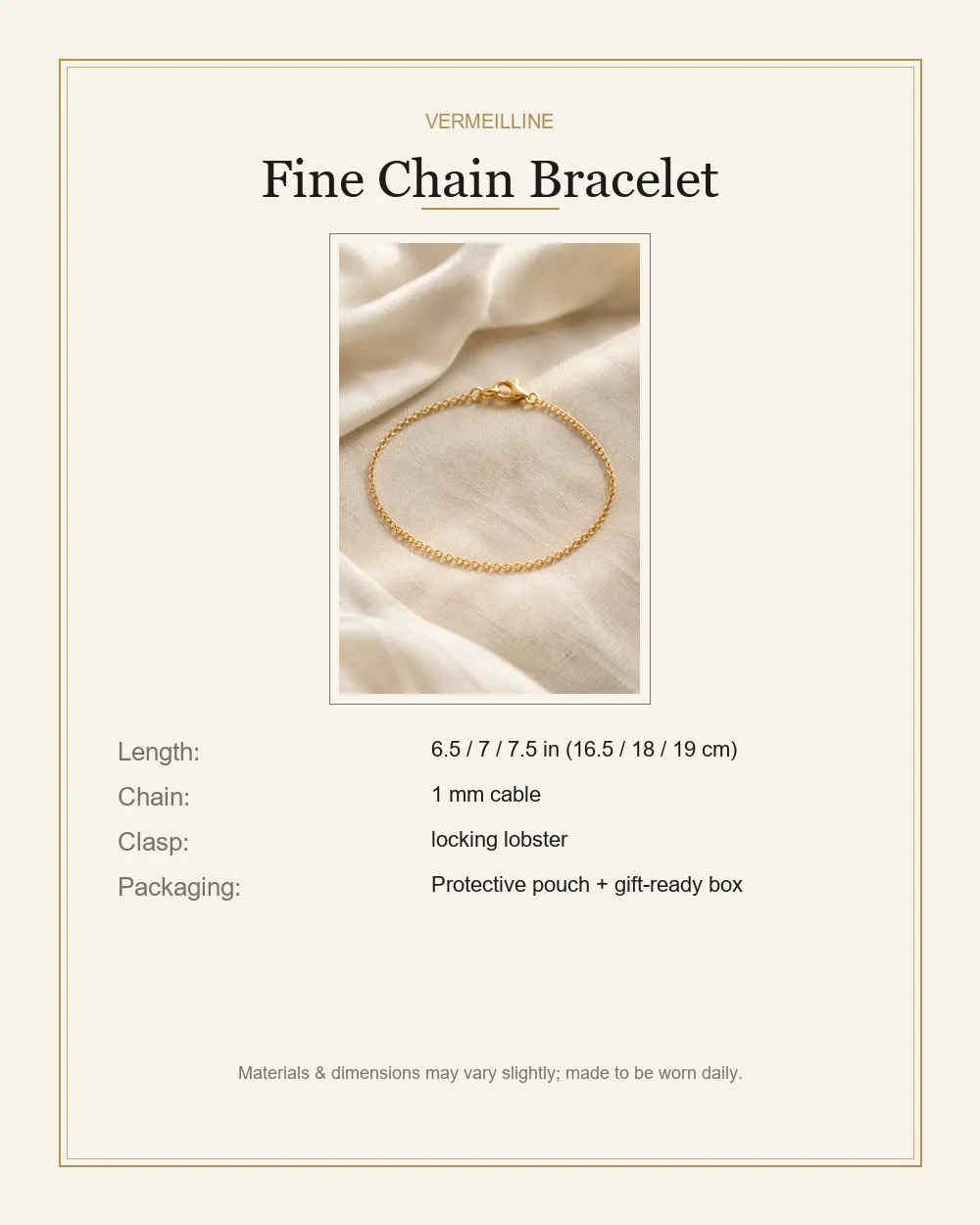Fine Chain Bracelet