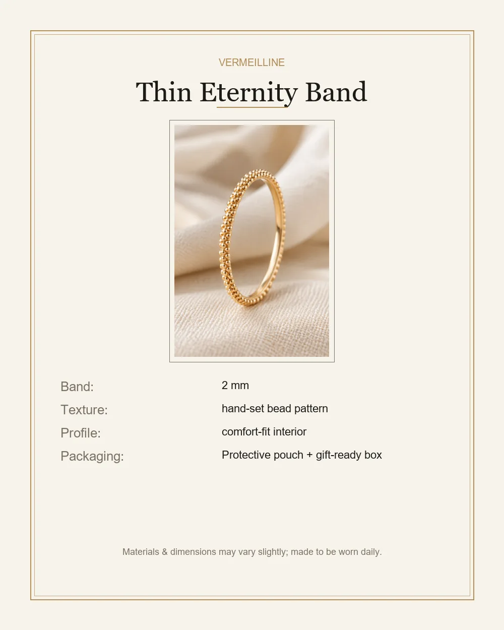 Thin Eternity Band