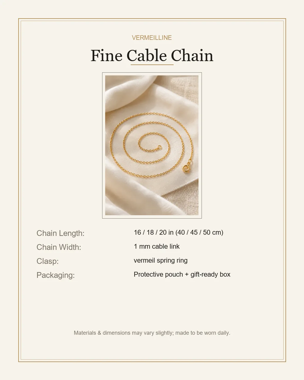 Fine Cable Chain