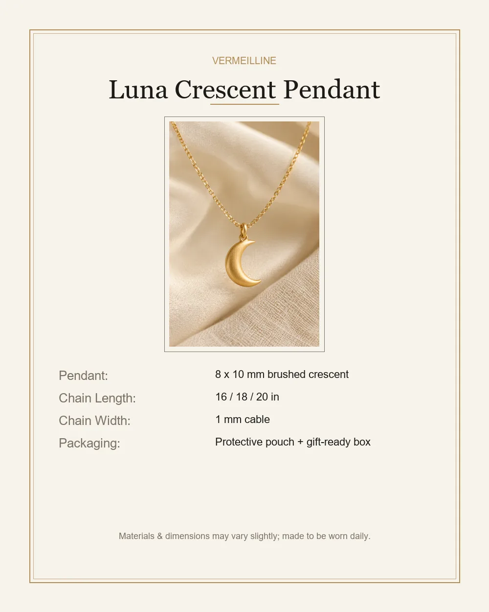 Luna Crescent Pendant