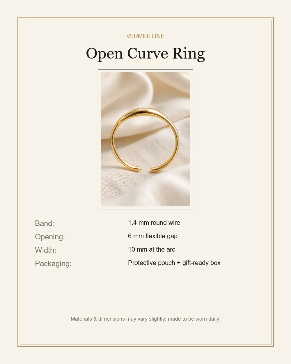 Open Curve Ring