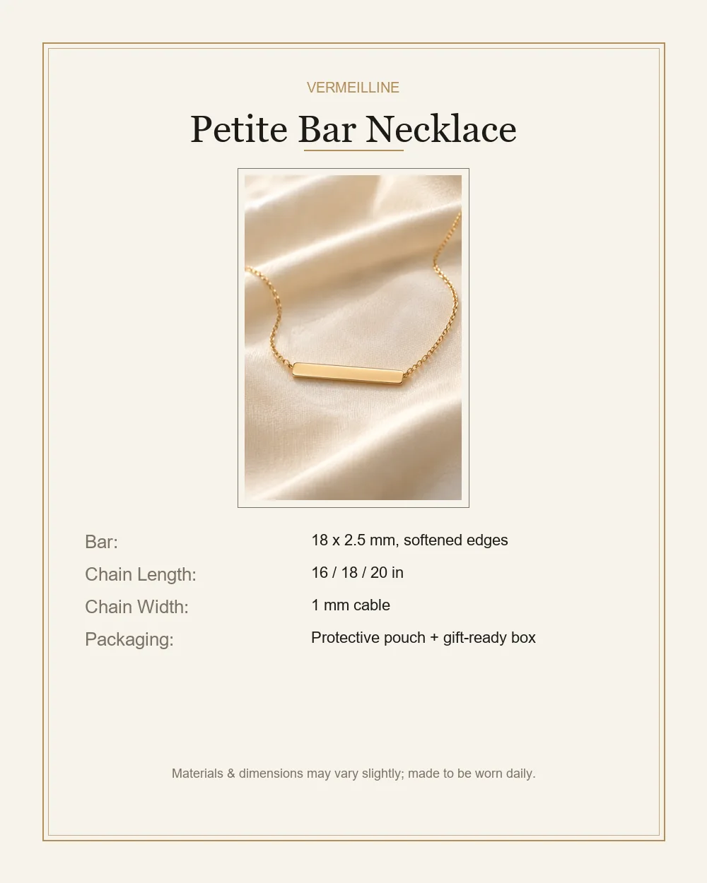 Petite Bar Necklace
