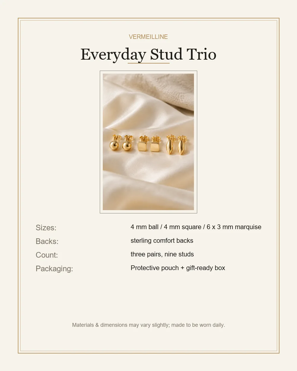 Everyday Stud Trio